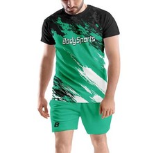 Printed Super Net Comfortable T shirt Shorts Set for Sports Gym