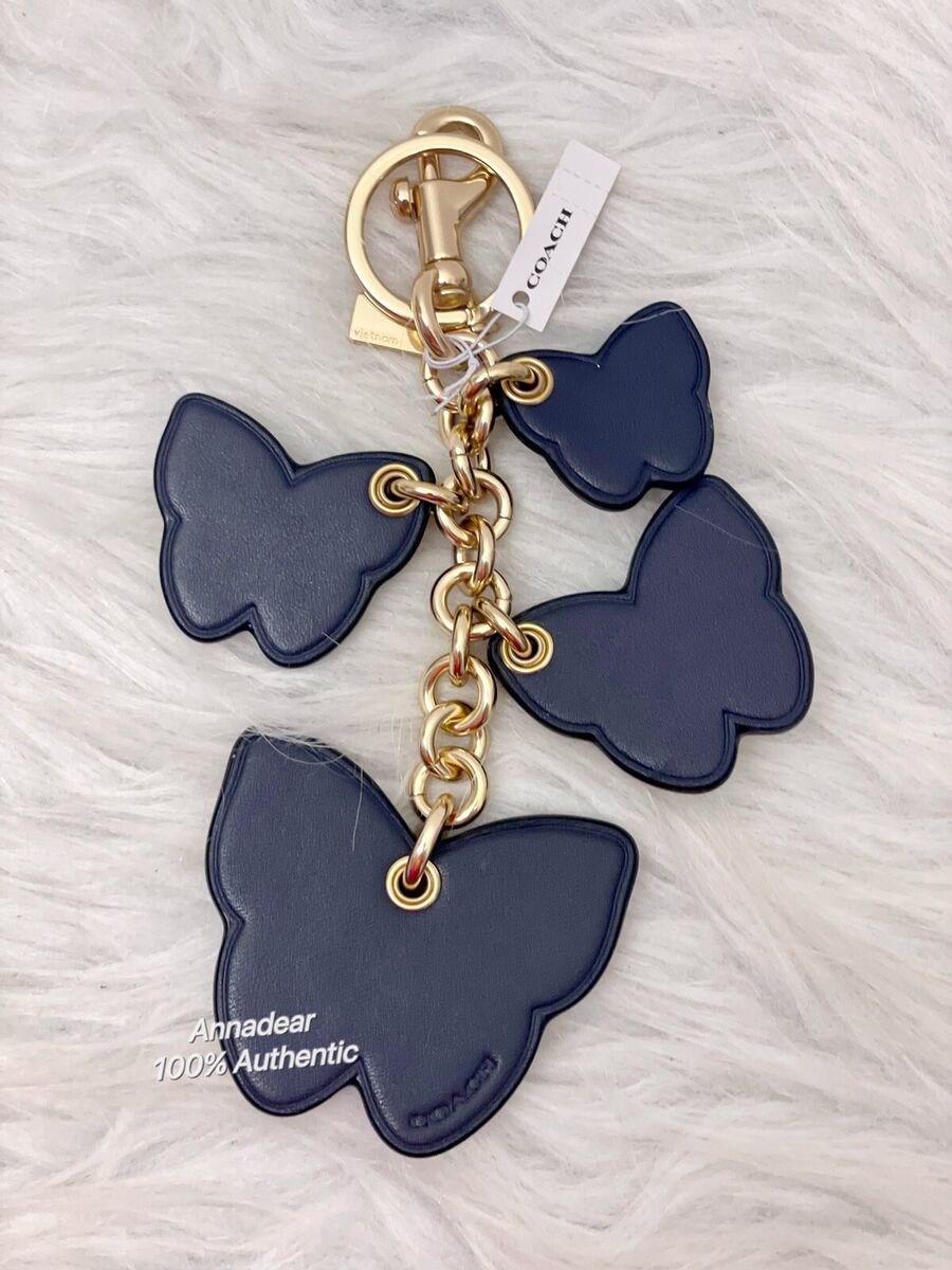 NWT COACH butterfly cluster Bag charm/ Keyring Pink- LIMITED