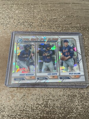 2021 Bowman Chrome  Talent Pipeline Mauricio Carpio Gilliam Ice Prizm # D /150