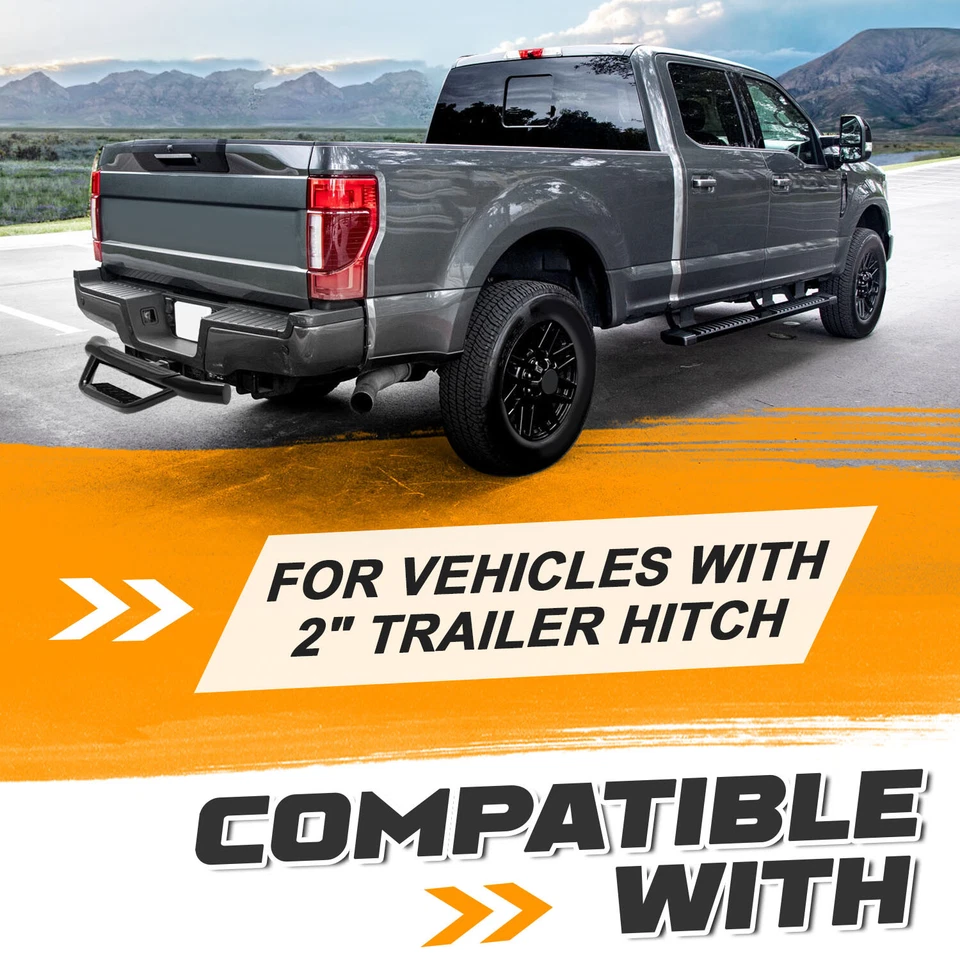 2" receptor para-choque traseiro reboque caminhão reboque engate barra de degrau 350 lbS - Imagem 3 de 4