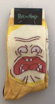 Rick and Morty 2 Pairs of Dress Socks Adult Swim Cartoon Network Size 6-12 NWT