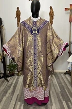 PURPLE  CHASUBLE & STOLE VESTMENT SET