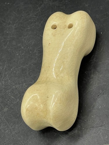 Scuoti sale in ceramica con osso bianco metà secolo - Foto 3 di 9