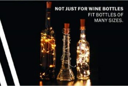 Wine Bottle Cork String Lights White or Multi-Colored DIY Crafts Fairy Batteries - Picture 5 of 10