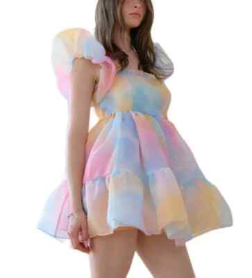 Selkie Women's The Dopamine Lawn Party Dress Organza Lightweight Puff Dress - S | eBay Selkie Women's The Dopamine Lawn Party Dress Organza Lightweight Puff Dress - S | eBay
