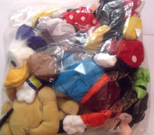 Disney Store Mini Bean Bag Set , Mickey, Minnie, Pluto, Donald  Goofy Plush NWT