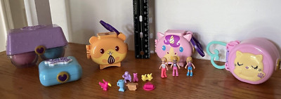 Polly Pocket Hamster Unicorn Micro Set Accessories Animals & More Loose