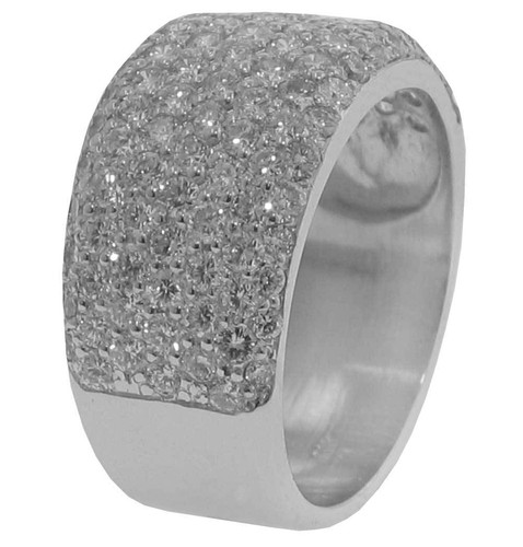 Anello Donna Anniversario Diamante Taglio Tondo 3,21 Ct - Foto 5 di 5