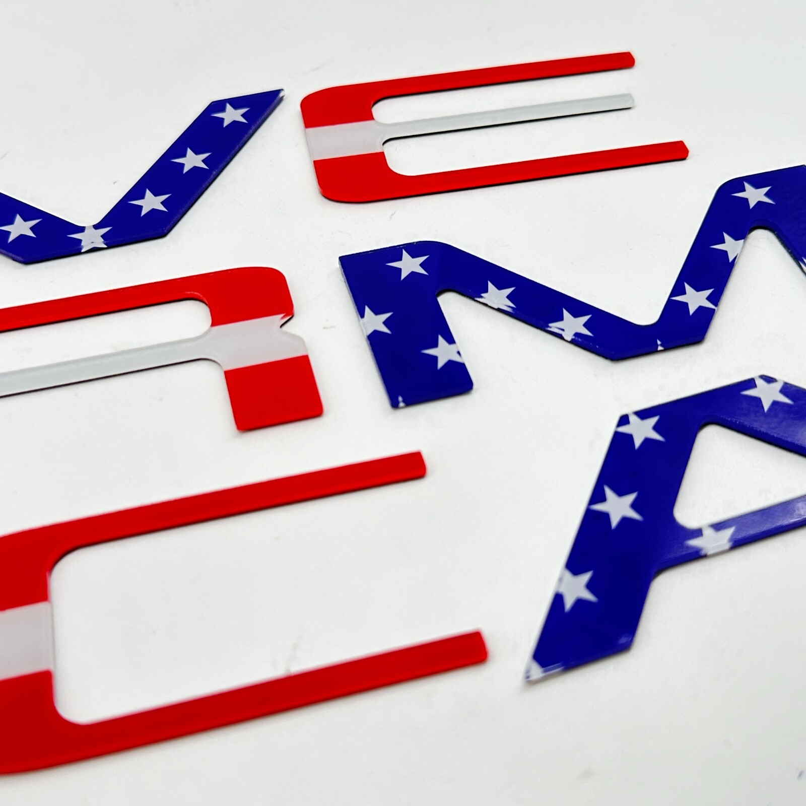 USA Flag Tailgate Insert Letters Adhesive Emblems For 2022-2024 MAVERICK Badges