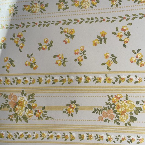 3 Rolls Collins Aikman Wallcoverings Floral Wallpaper 20.5” X 42’ B102 Run 2 - Picture 4 of 6