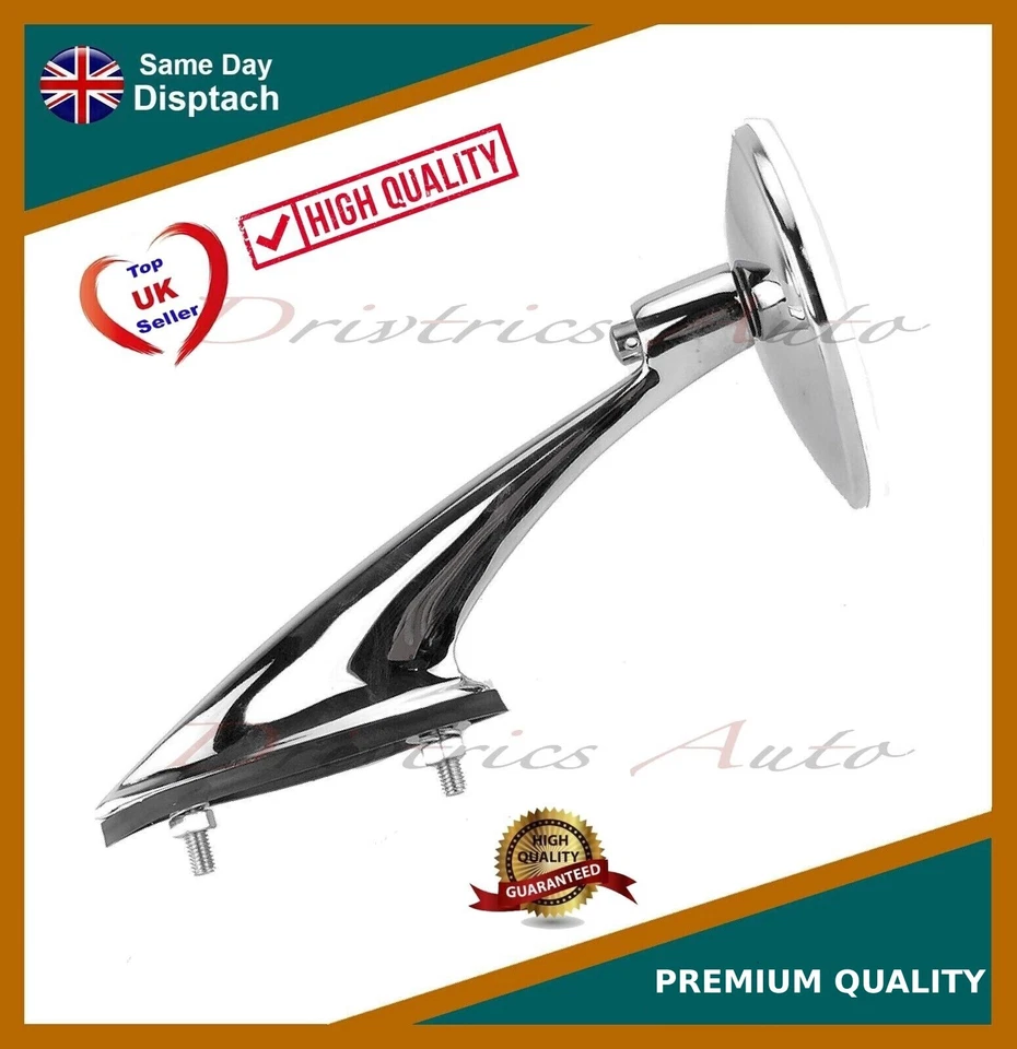 ESPEJO EXTERIOR OVALADO PARA PORSCHE 356 A ESPEJO TRASERO IZQUIERDO - DERECHO 1955-60 NUEVO Foto 4 de 4