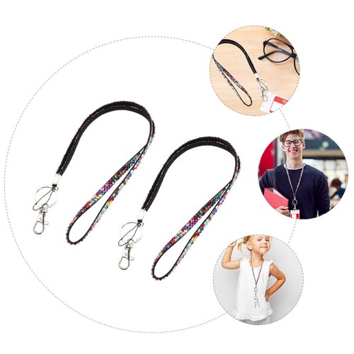 2 Pcs Mobile Phone Straps Rhinestone Decor Lanyard Neck Holder for Cell - 第 8/12 張圖片