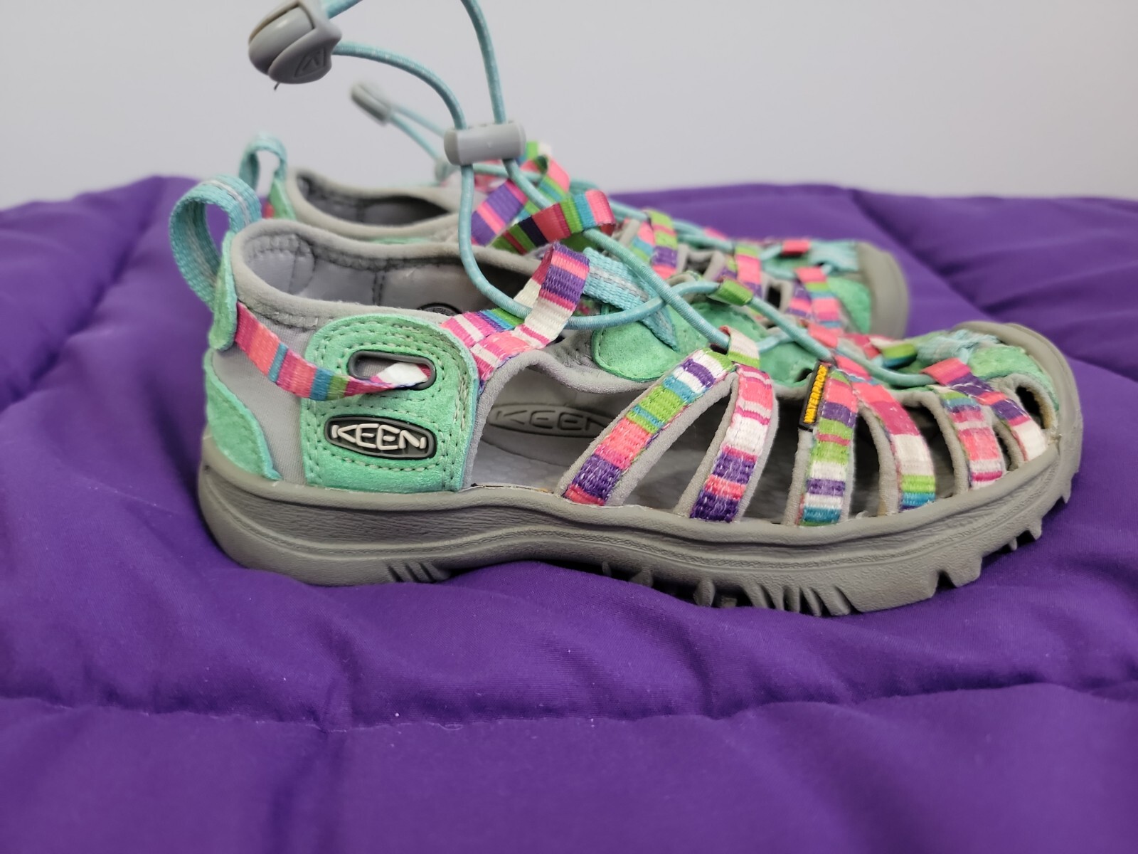 Scarpe da acqua multicolore KEEN WHISPER RAYA FUSION verdi come nuove di zecca sandali ragazze 1