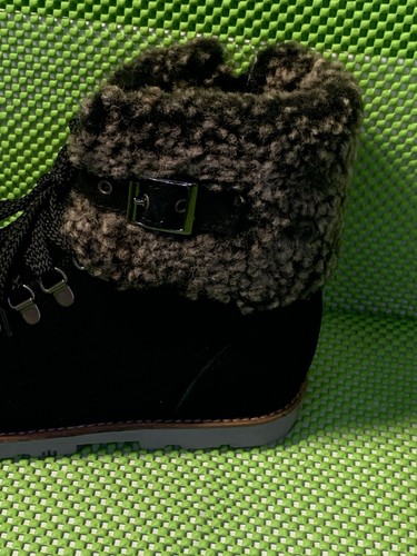 DIJE CALIFORNIA schwarze Winterstiefeletten Größe 7 mit grauem Wildleder echtes Lammfell - Bild 10 von 21