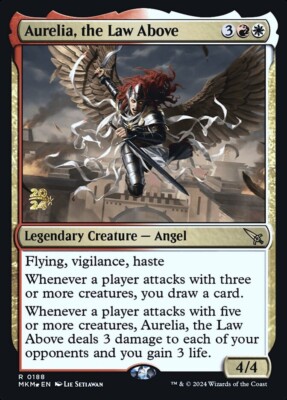 Aurelia, the Law Above 1x FOIL MtG FOIL PreRelease Promo SP/NM