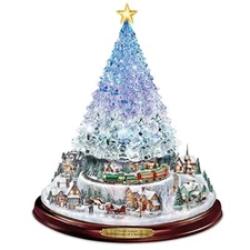 Bradford Exchange Thomas Kinkade Reflections of Christmas Light Up Tabletop Tree