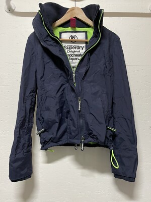 Superdry Original Windcheater Japan Damen Jacke Gr. S in Blau Grün