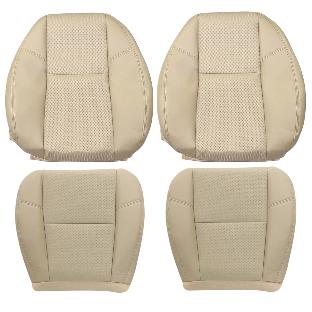 2009-2014 For Cadillac Escalade EXT Front Bottom Top AC Leather Seat Cover Tan