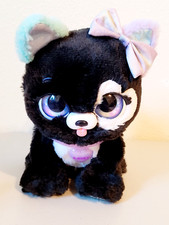 PRESENT PETS Black Glitter CASEY Puppy Dog Interactive Plush Toy WORKS