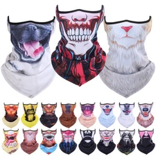 Animal Print Face Mask Half Face Scarf Balaclava Headwear Sunscreen Elastic Mask