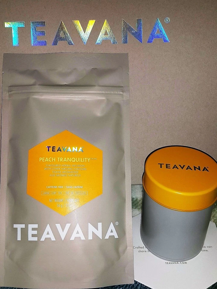 🍑🌈 🍑 ¡NUEVO! Té y lata sellados de fábrica de hierbas tranquilidad melocotón melocotón 2 OZ 🌈🍑 Foto 4 de 4