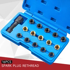 M14 x 1.25 mm Spark Plug Rethread Repair Tap Tool Thread Reamer Inserts Kit SeOS