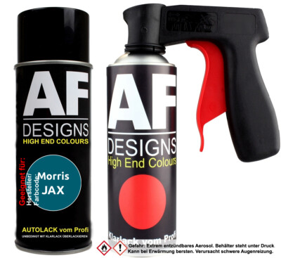 Spraydosen Griff Set für Morris JAX Kingfisher Metallic Basislack Klarlack Handg