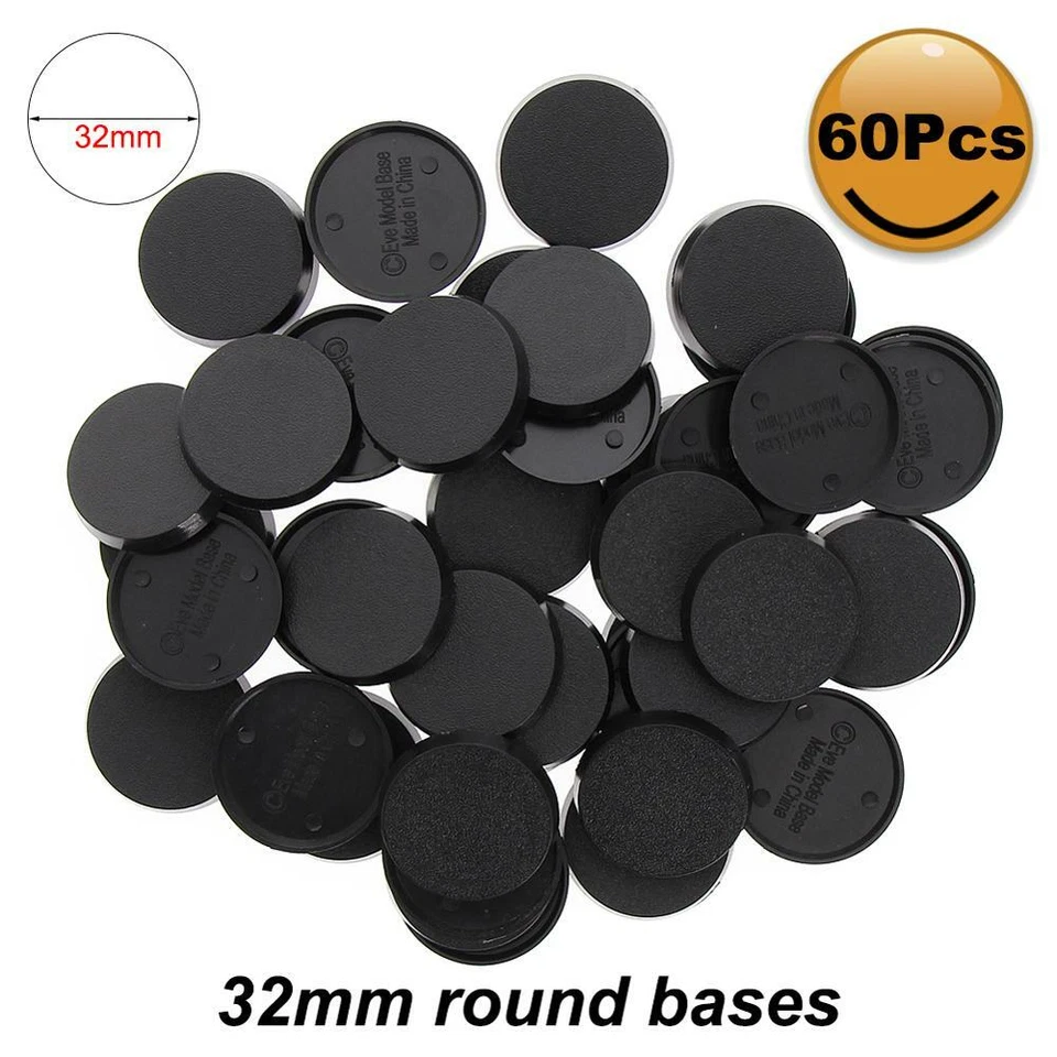 40pcs/60pcs/100pcs 32mm Plastic Bases Table Games Model 32mm Round Bases MB432 - Image 4 of 4