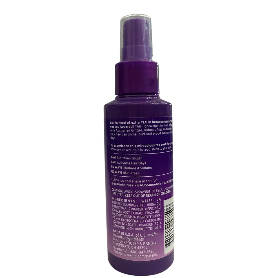 Spray brillante australiano brillante con jengibre australiano 4,2 oz brillo antiencrespamiento Foto 4 de 4