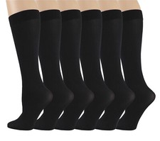 XX Wide 20 Pair Women Opaque Not Transparent Black Color Nylon Knee-High Stockng