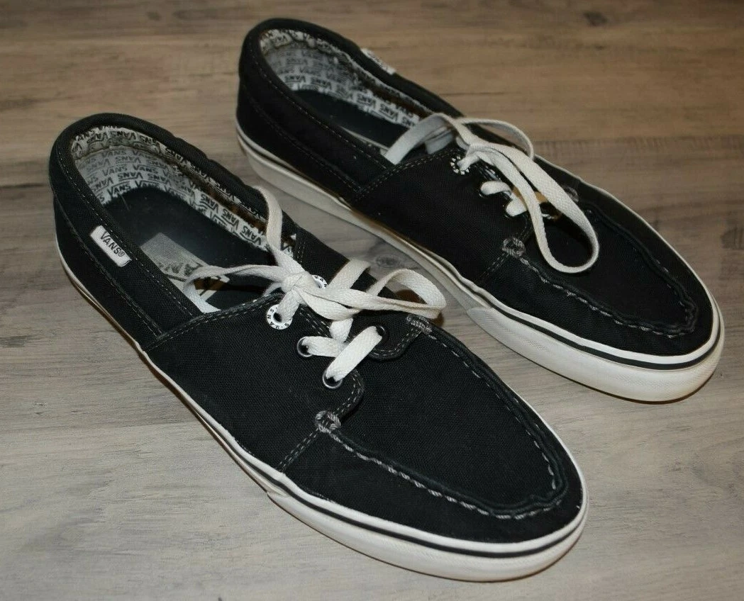 Vans Mens Sz 8 Hull Low Canvas Sneakers Black VN 0L3O63M Skateboarding Shoes
