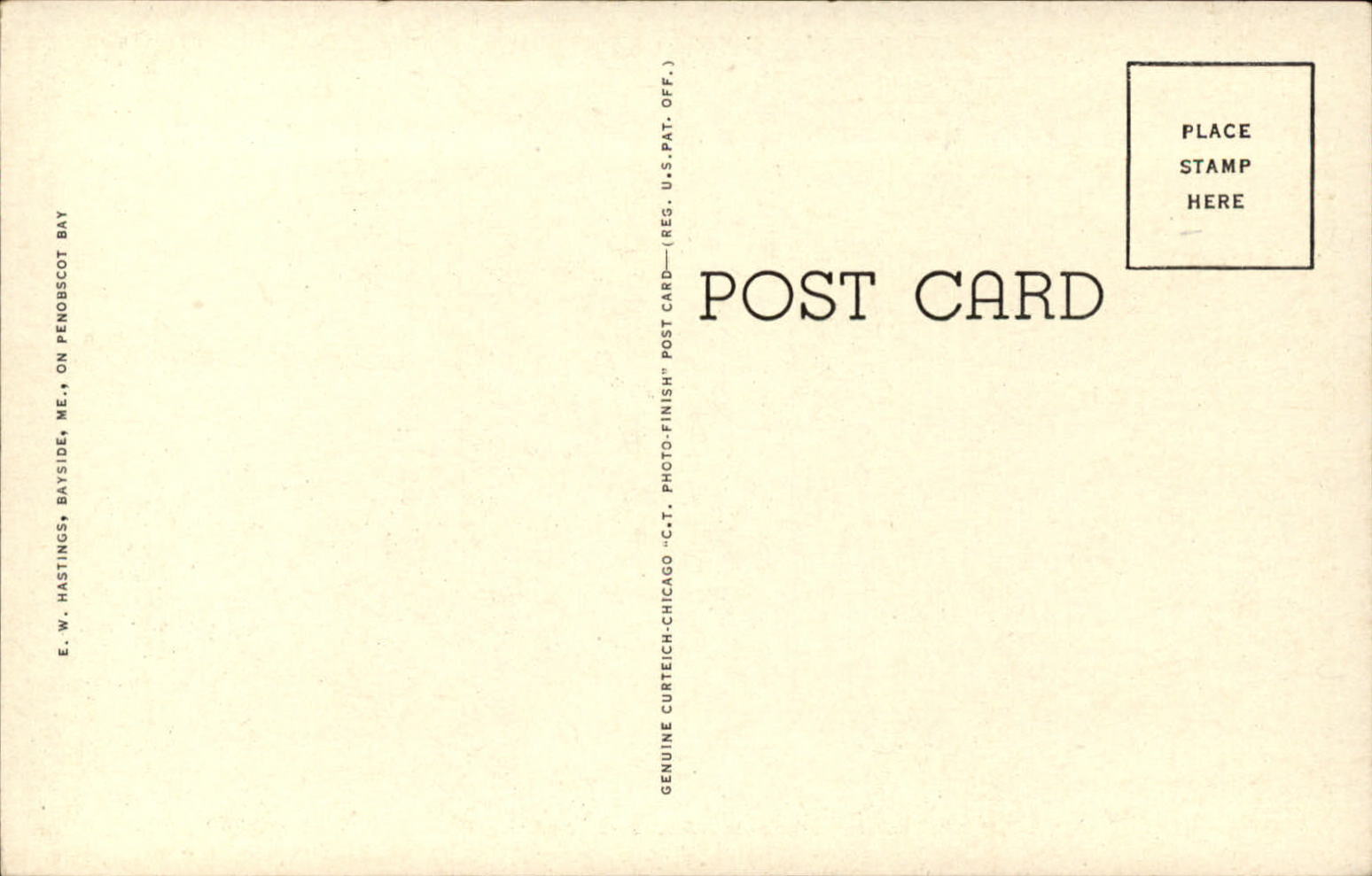 Hotel & playground on Penobscot Bay Bayside Maine unused vintage