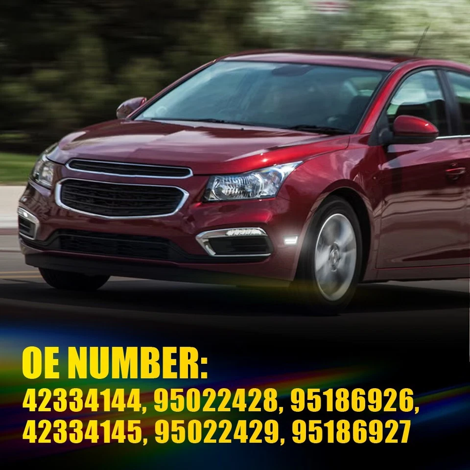 Luces de señalización laterales LED blancas con lente ahumada para Chevy Cruze 2011-2015 Foto 2 de 4