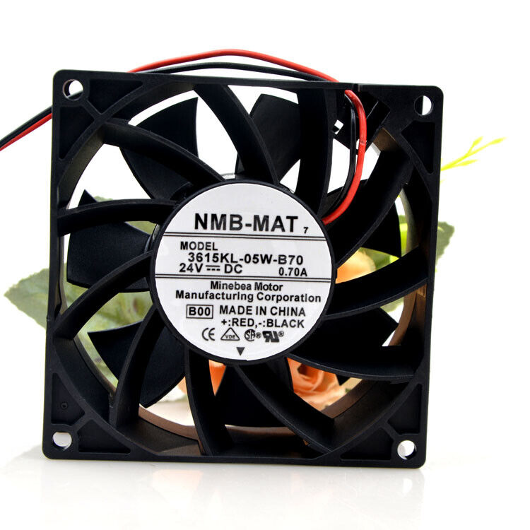 1pc NMB 3615KL-05W-B70 24V 0.70A 9CM 9238 2-wire ABB Inverter Cooling Fan