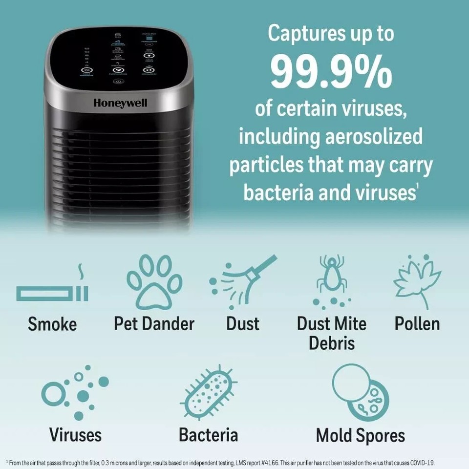 Air Purifier Filtration Honeywell Air Genius 5 Touch Screen Timer