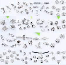 Tibet Silver Metal Ingot Loose Spacer Beads DIY Jewelry Findings 5X9mm XZ194