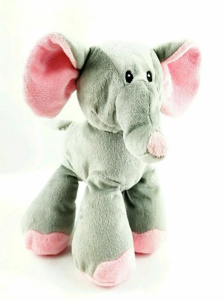 2014 TOYS R US Pelúcia Elefante Rosa Cinza Bebê Bicho de Pelúcia Olhos Costurados Geoffrey - Imagem 3 de 4