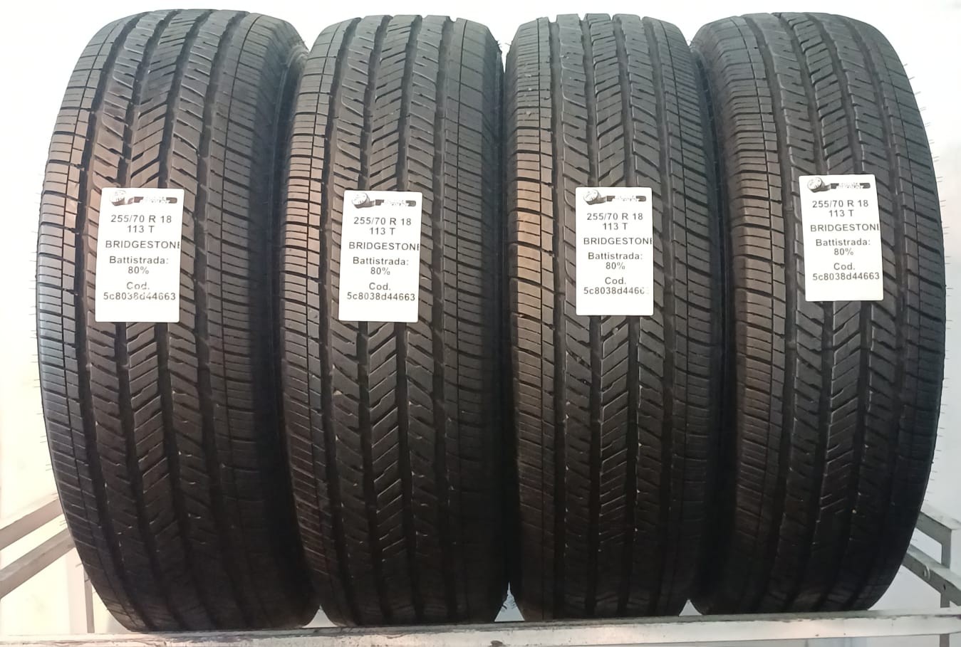 PNEUMATICI USATI PEZZI 4 BRIDGESTONE DUELER H/T 255/70 R18 113T ESTIVE