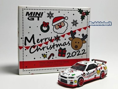 MINI GT 387 1/64 Nissan Skyline GT-R R34 Top Secret 2022 Christmas Edition