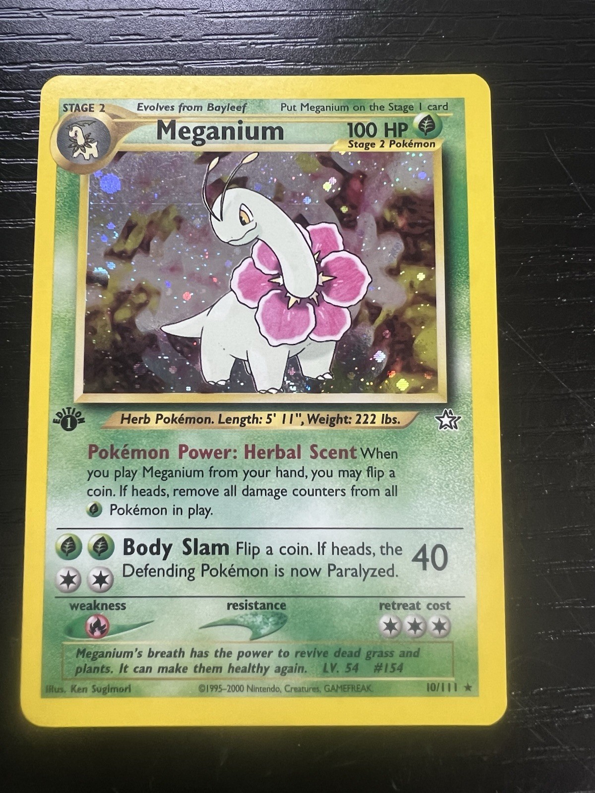 Meganium Holo Rare 1st Edition Neo Genesis 10/111 NM Condition