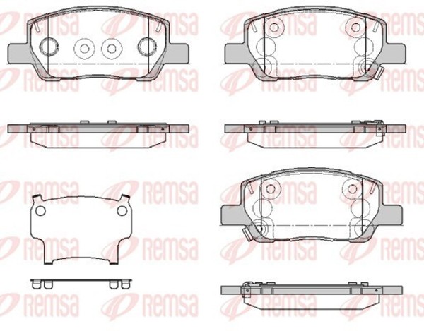 Bremsbelagsatz Scheibenbremse Remsa 1974.02 FüR Hyundai I10 3 AC3 AI3 Mpi Gdi-image