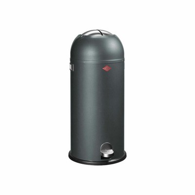 Wesco Tretmülleimer Kickmaster Maxi Graphit, Abfalleimer, Stahlblech, 40 L