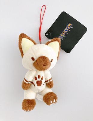 Monster Hunter Felyne Teddy Plush Keychain Airou 6in Capcom Store Limited Japan