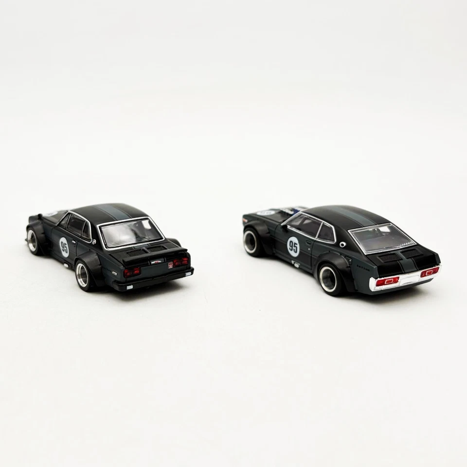 Pop Race 1:64 GT-R V8 Drift Hakosuka y Datsun Laurel C130 2 coches HK Toycar Salón Foto 4 de 4