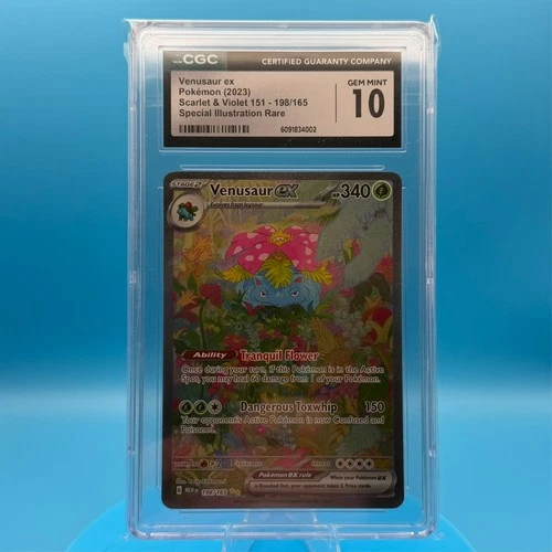 CGC 10 GEM MINT Venusaur ex 198/165 Pokemon 151 Special Illustration Rare SIR