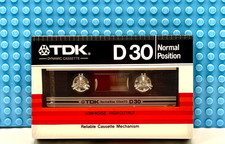 TDK D  30  1982 JAPAN TYPE I  BLANK CASSETTE TAPE  1  SEALED 