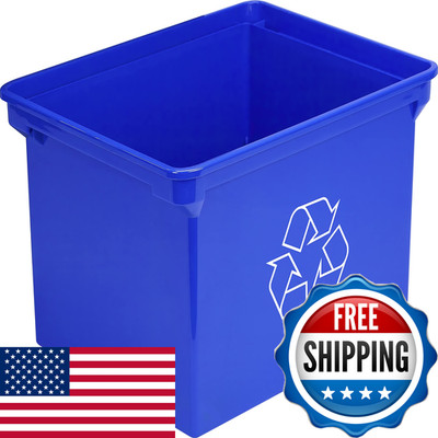 Storex 9 Gallon Recycle Bin Blue 1 Count 61549A01C