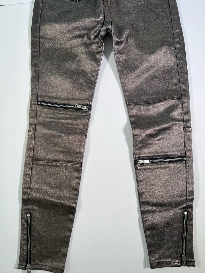 Pantalones de mezclilla recubiertos de peltre de Zara talla 4 para mujer Foto 4 de 4