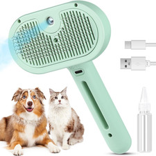 3 in 1 Cat Steam Brush, Pet Spray Hair Removal Comb for Shedding Grooming, Wat