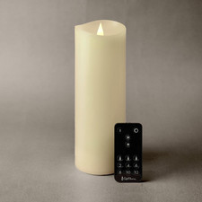 Flameless LED Candles with Remote Control, 3"X 9"Flickering 3D Moving Flame Batt